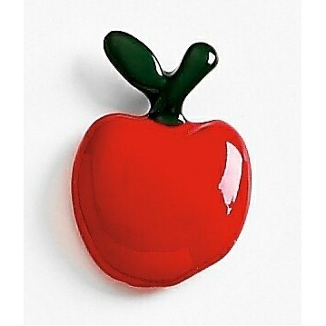 2 Color Painted Apple Marken Design Cast Lapel Pin (3/4")