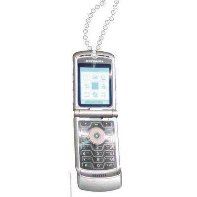 Cell Phone Promotional Key Chain w/ Black Back (10 Square Inch)