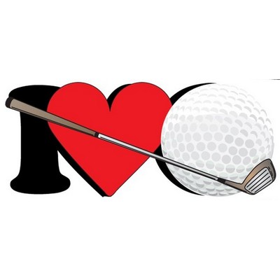 I Love Golf Maxi Magnet (4 Square Inch)