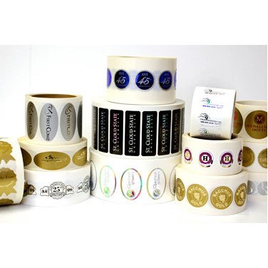 Hot Foil Stamped Circle Label (1" Diameter)