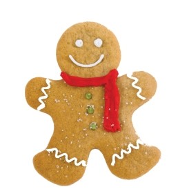 Gingerbread Man Promotional Magnet w/ Strip Magnet (4 Square Inch)