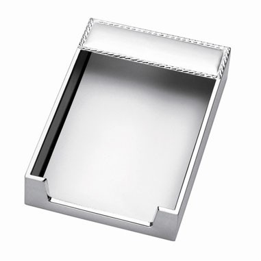 Silver Plated Memo Pad Holder ( screened )