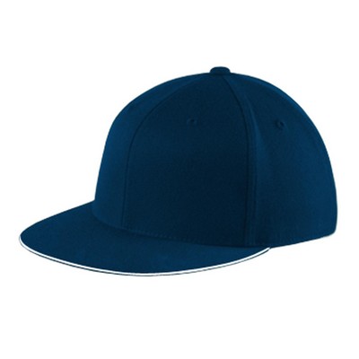 Flat Bill Cap w/Sandwich Visor