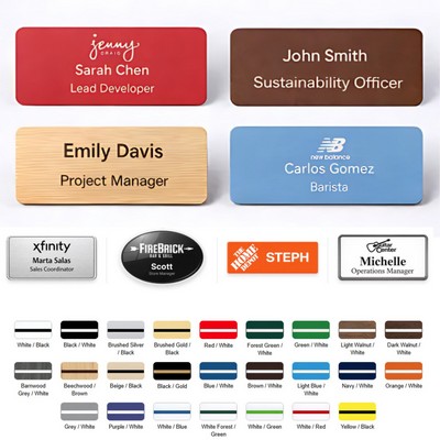 Engraved Name Badge All Sizes