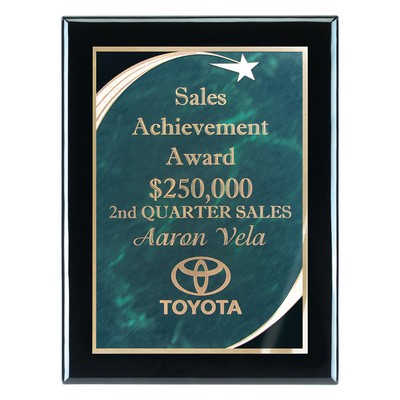 Plaque - 7"x9" Wall Plaque w/ Green Star Achievement Plates (5"x7")