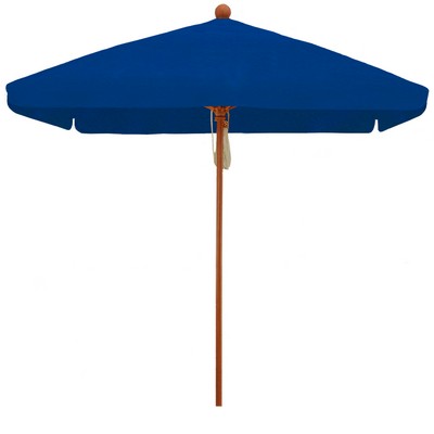 US Made 6 1/2' Square (9' Diagonal) Commercial Hardwood Frame Patio (Drape) Umbrella