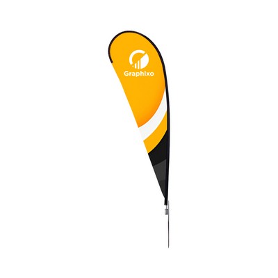 2.08' x 5' Teardrop Flag with Spike Base