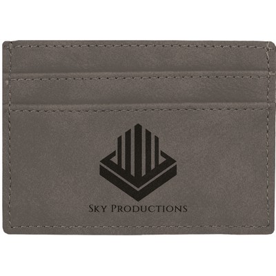 Leatherette Wallet Clip - Gray