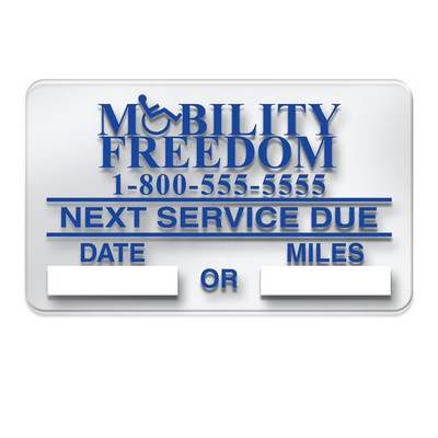 Tac Roll Service Reminder Sticker (1 1/2"x 2 1/2")