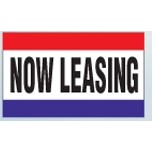 3 Stripe Now Leasing Nylon Message Flag (3'x5')