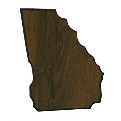 Georgia State Shaped Plaque (6½"x9")