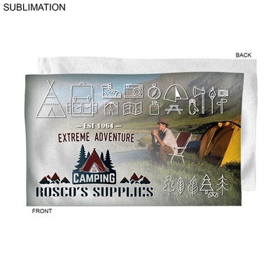 Microfiber Dri-lite Terry Branding Towel, Sublimated Edge to Edge 1 Side (15"x25")