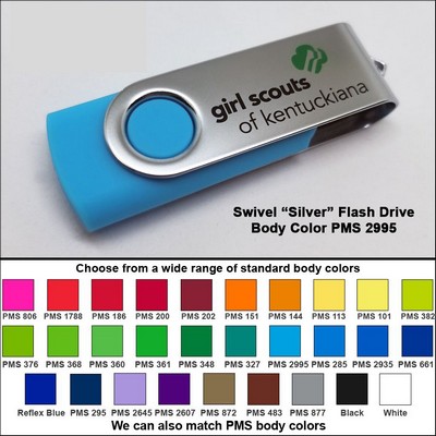 Swivel Flash Drive - 2 GB Memory - Body PMS 2995