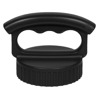 Black Wide Mouth 3-Finger Lid