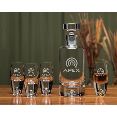 Deluxe Cylinder Decanter 5 Piece Set