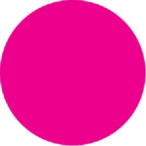 Fluorescent Pink Circle Labels - 4" Diameter