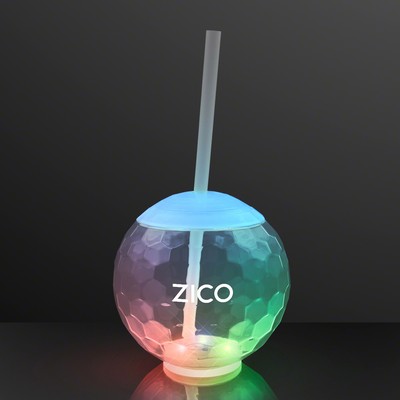 LED Disco Ball Tumbler Cups, Deluxe Light Base - PRINTED