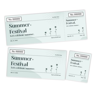 Perforated and Sequential Number Event Ticket