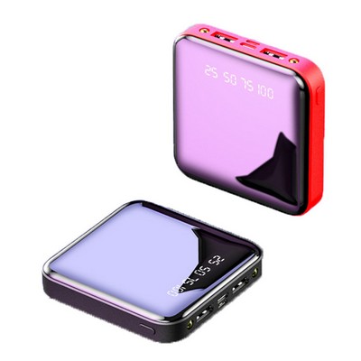 10000 mAh Thin Small Glass Power Bank with digital display