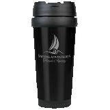 16 Oz. Black Laserable Stainless Steel Travel Mug