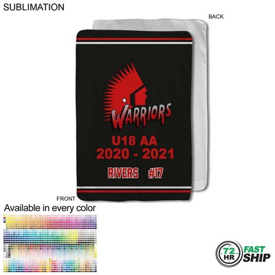 72 Hr Fast Ship - Team Blanket in Ultra Soft Microfleece, Baby blanket, Sublimated, (30"x40")