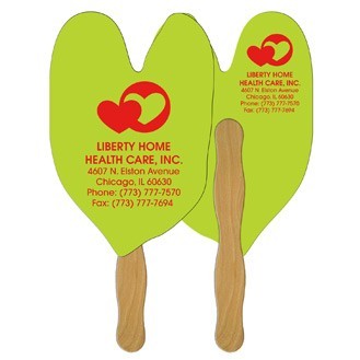Caladium Leaf Hand Fan Full Color (2 Sides)