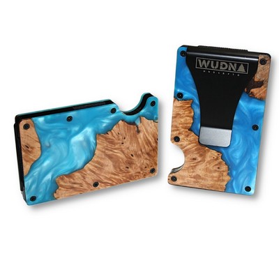 Epoxy Resin Hardwood RFID Wallet Card Holder