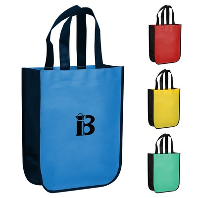 Rounded Corner Non-Woven Grocery Tote Bag
