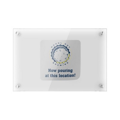 White Static Stick Decal w/Static On Back (11 to 17 Square Inches)
