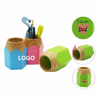 Wooden Pen Container