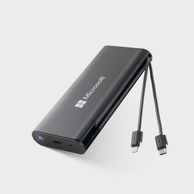 Voyager, 25,000 mAh Laptop Charging Power Bank with Built-In Cables