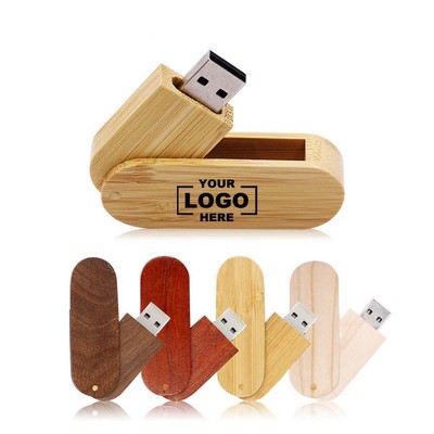 Wooden Swivel USB Drive (2G)