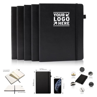 5.7 x 8.4" Dotted Journal Notebooks with Pen Loop