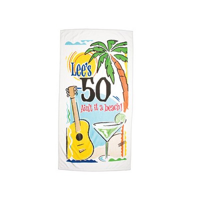 Large Velour Beach Towel Hemmed (35 X 70) 15Lbs/Dzn