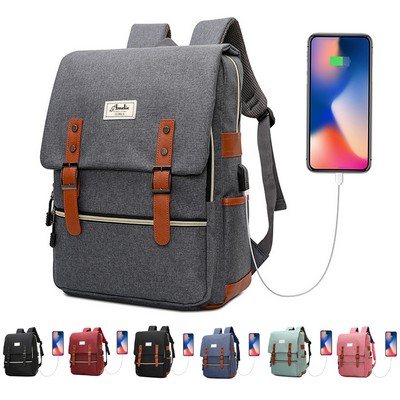 Lightweight Vintage Laptop Backpack