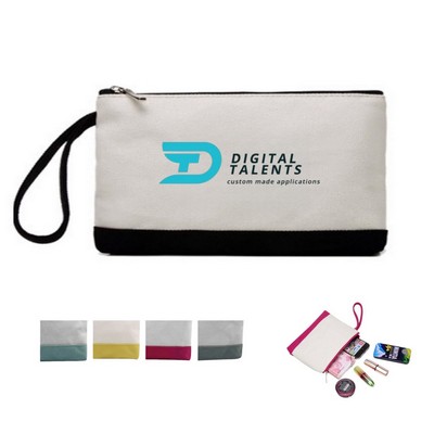 Two Tone Travel Canvas Toiletry Pouch