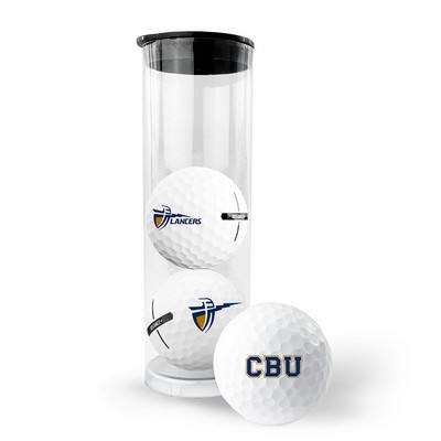 Three Pack Golf Balls With Clear Tube