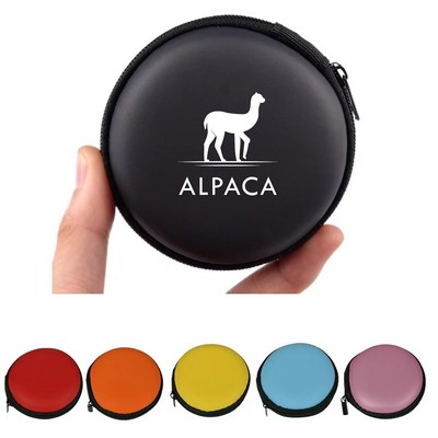 EVA Round Zippered Electronics And Headset Bag