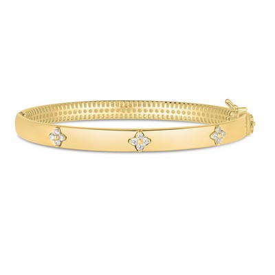 Jilco Inc Diamond And Yellow Gold Bangle Bracelet