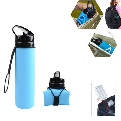20 Oz. Silicone Folding Sport Bottle