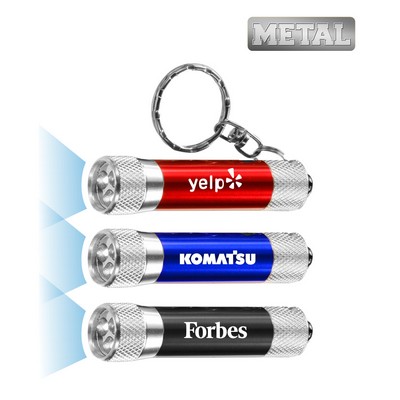 Union Printed - Bright Metal LED Mini Flashlight Keychain with 1-Color