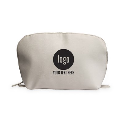 Embroidered Corporate Vegan Leather Toiletry Bag