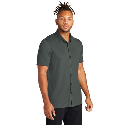 Mercer+Mettle Stretch Pique Full-Button Polo