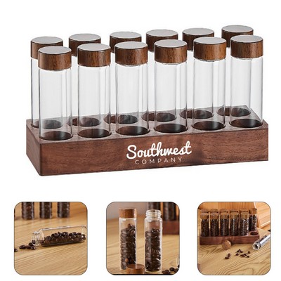 Coffee Bean Test Tube Display Rack