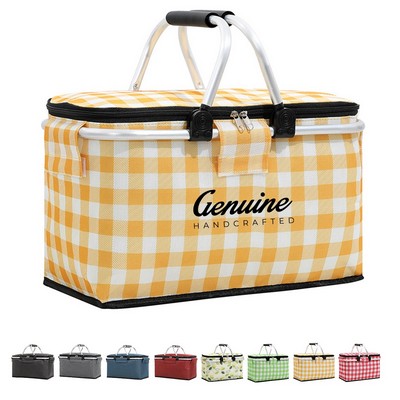 Wear Resistant Insulated Folding Cooler Picnic Bag