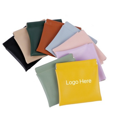 Leather Squeeze Magnetic Storage Pouch