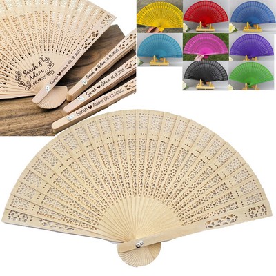 8'' Wooden Folding Fan