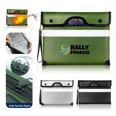 Small Fireproof and Waterproof Lock Document Bag