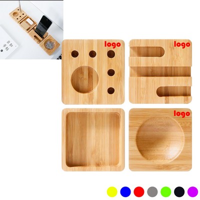 Bamboo Desktop Multi-Purpose Organizer Set