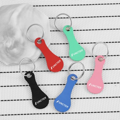 Mini Meta Shopping Cart Quarter Keychain